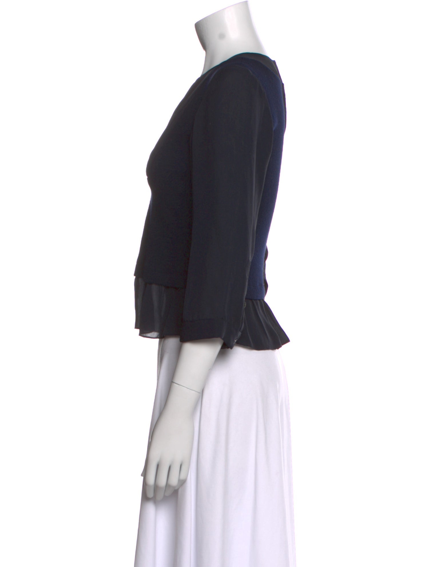 Morgane Le Fay Wool Crew Neck Crop Top