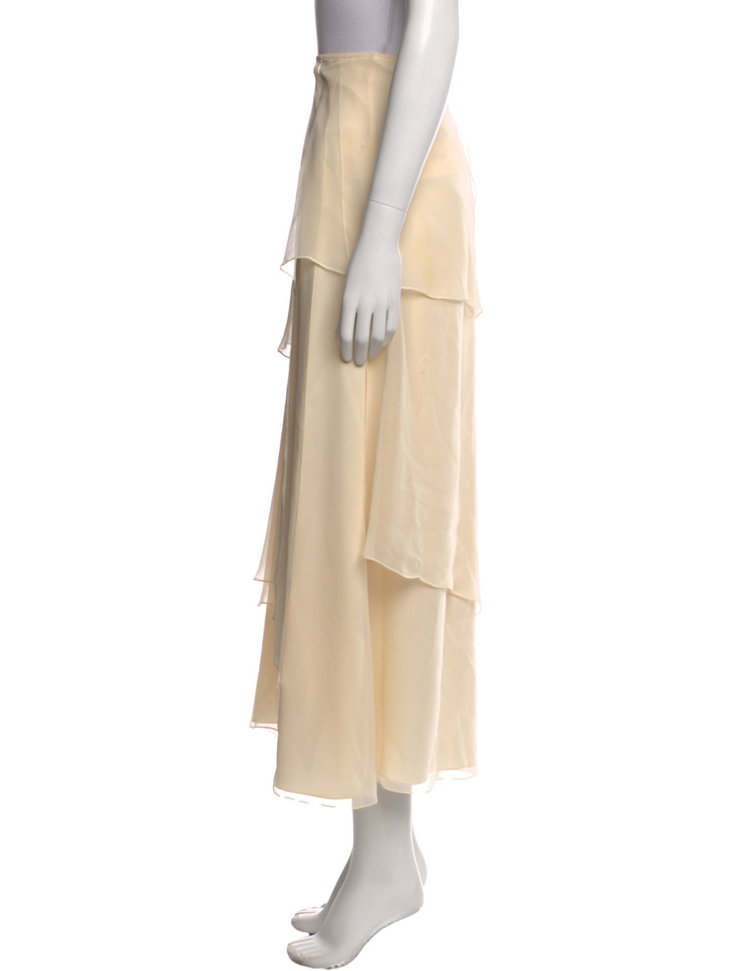 Morgane Le Fay Silk Midi Length Skirt