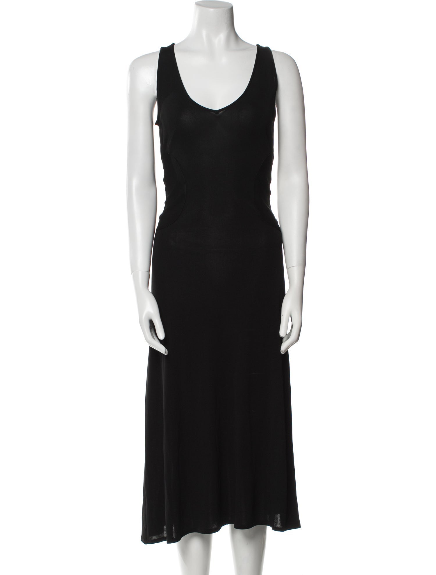 Morgane Le Fay Scoop Neck Midi Length Dress