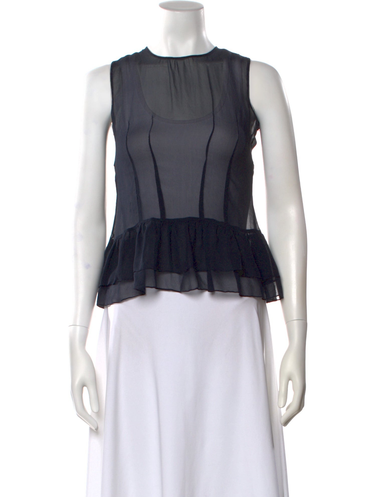 Morgane Le Fay Silk Crew Neck Top