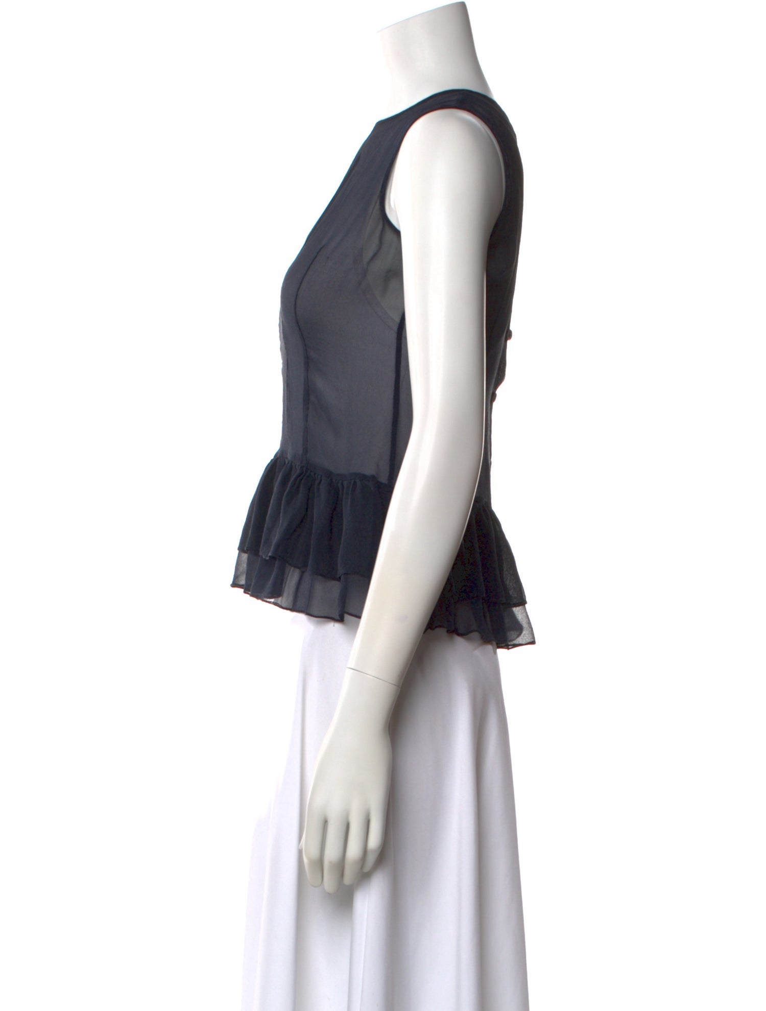 Morgane Le Fay Silk Crew Neck Top