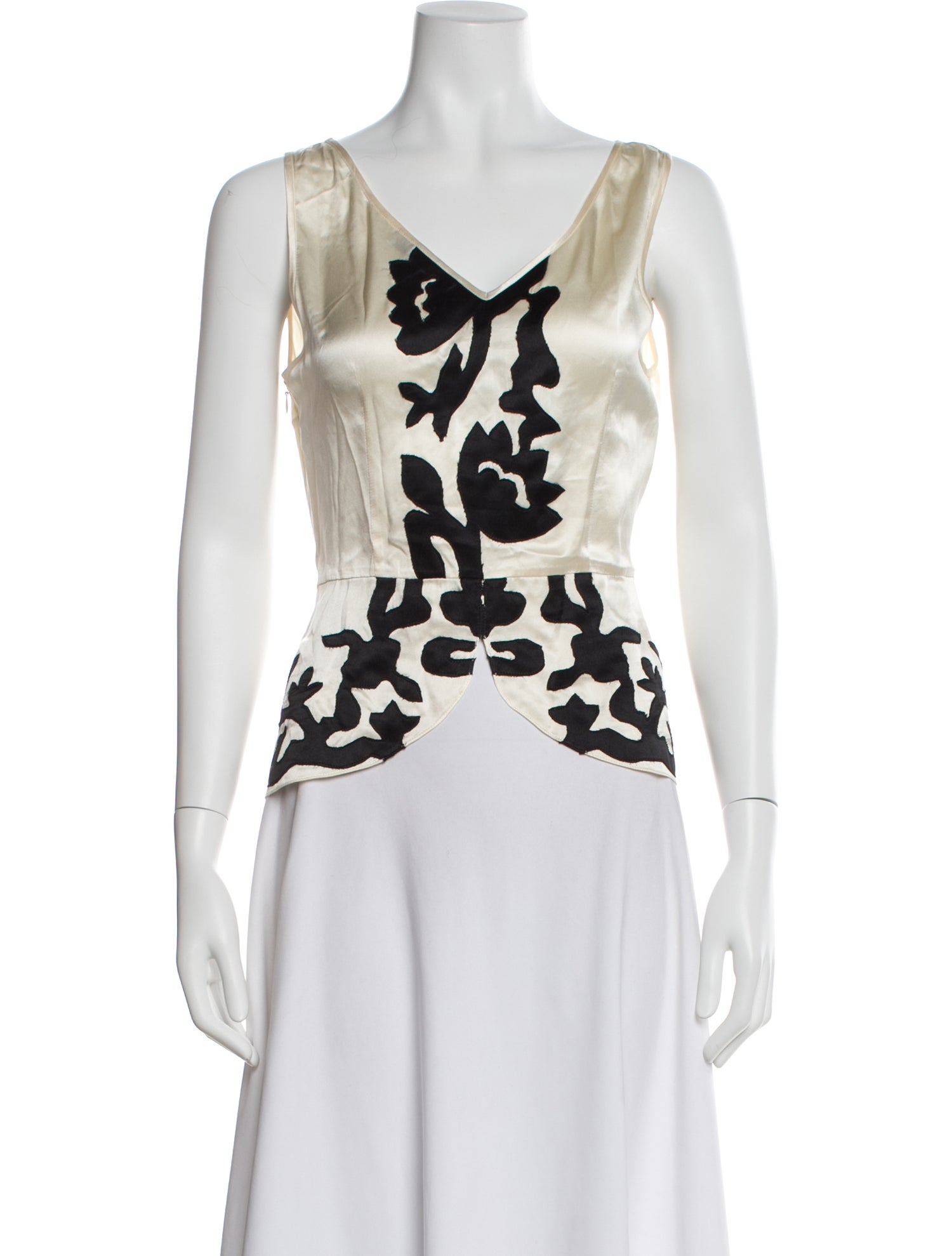 Morgane Le Fay Silk Graphic Print Top