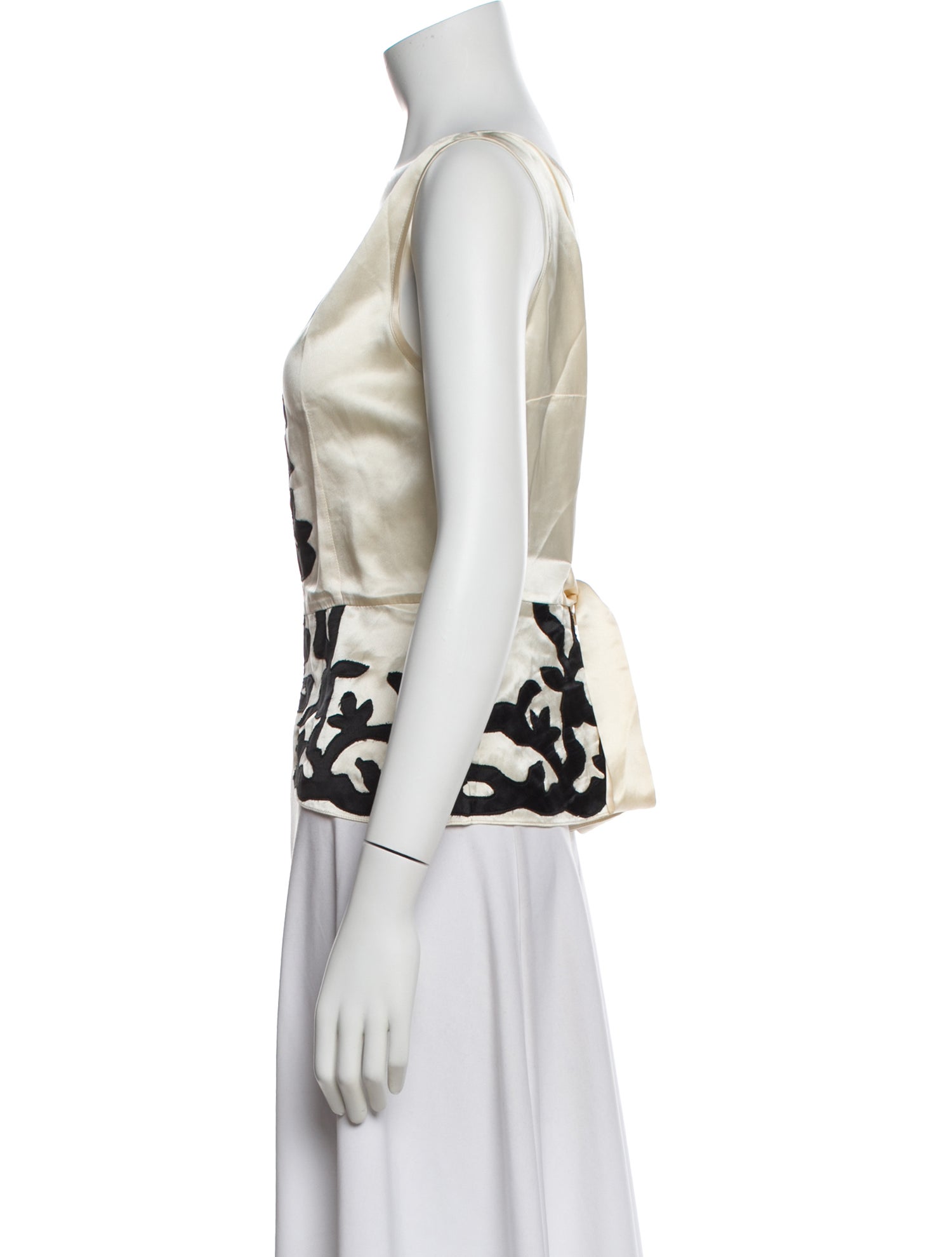 Morgane Le Fay Silk Graphic Print Top