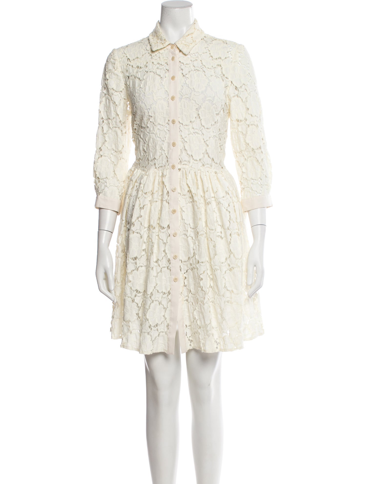 Morgane Le Fay Lace Pattern Knee-Length Dress