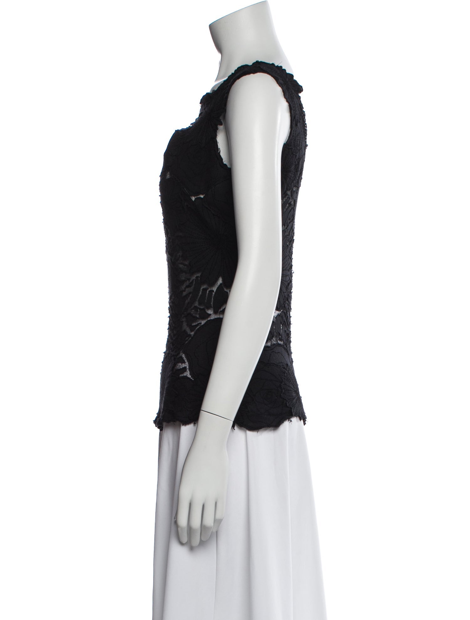 Morgane Le Fay Floral Print Crew Neck Top