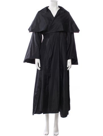 Pre-owned Morgane Le Fay Trench Coat In Black