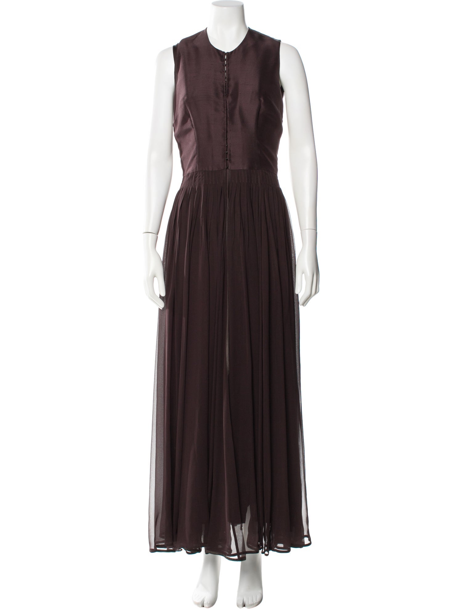 Morgane Le Fay Silk Pleated Accents Dress Set