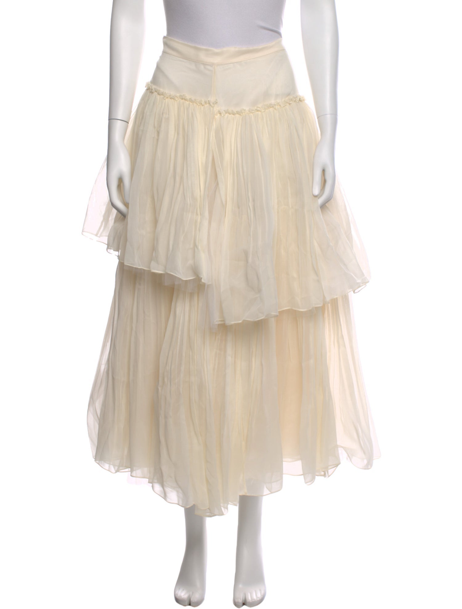 Morgane Le Fay Silk Midi Length Skirt