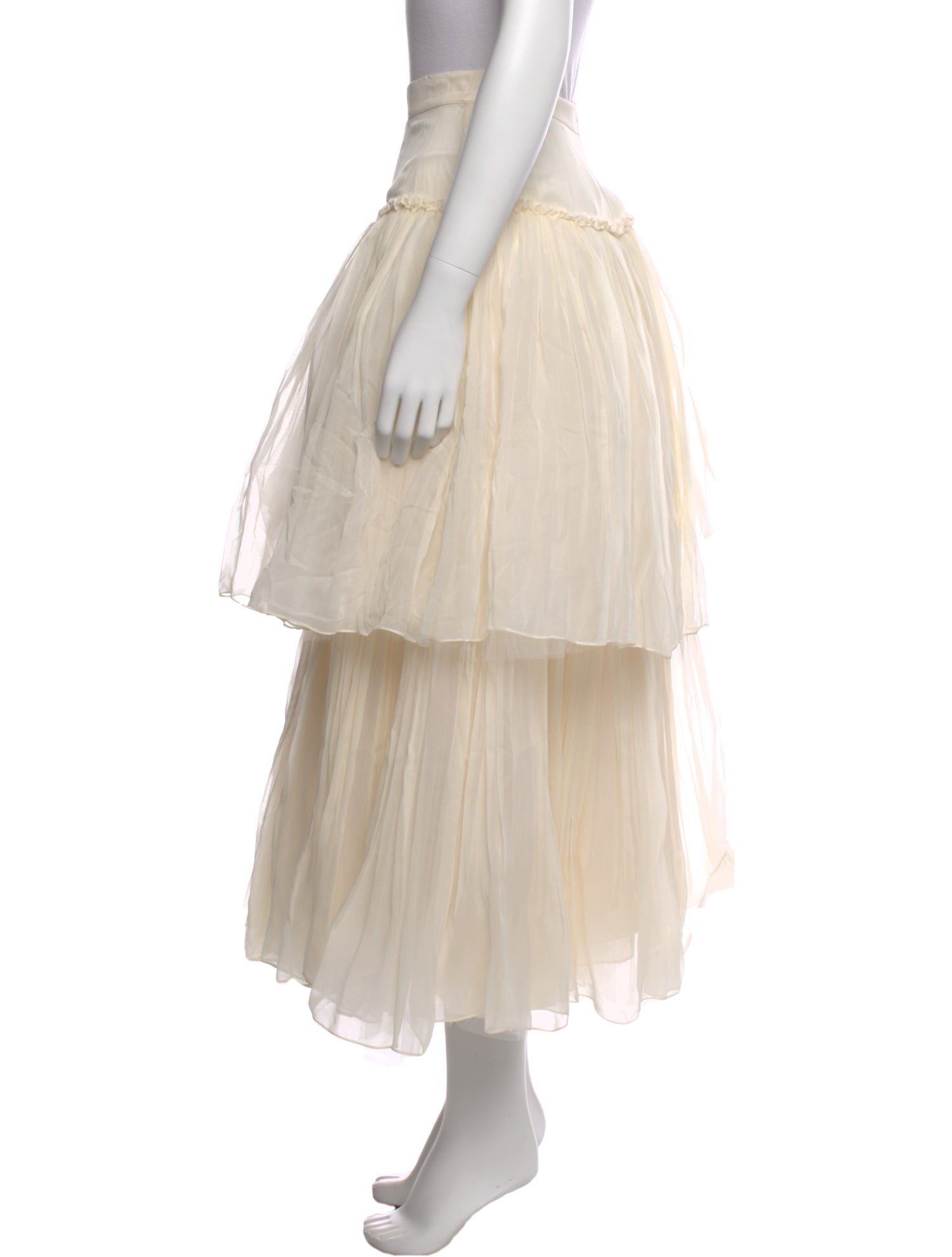 Morgane Le Fay Silk Midi Length Skirt