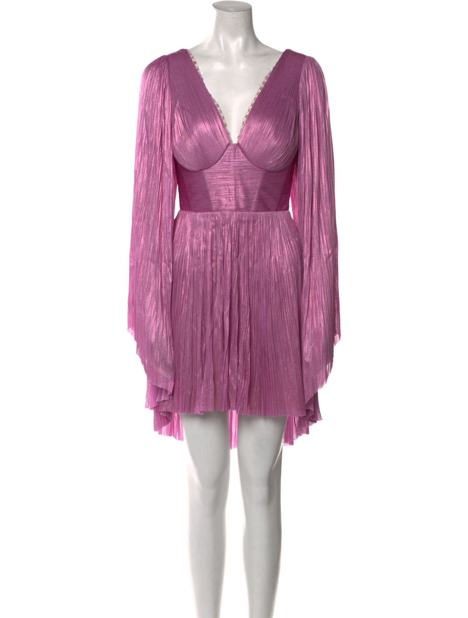 Maria Lucia Hohan V-Neck Knee-Length Dress