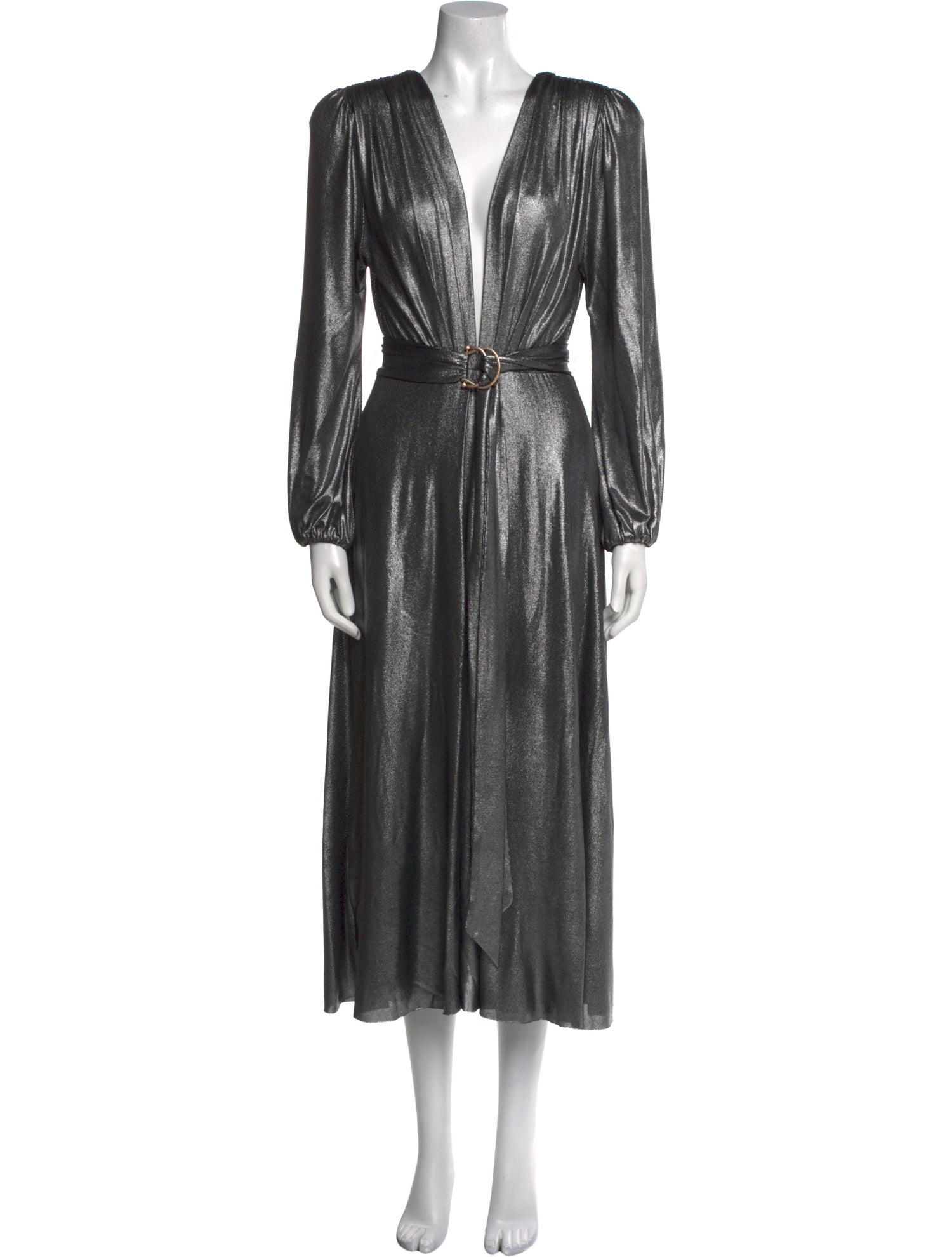 Maria Lucia Hohan V-Neck Midi Length Dress