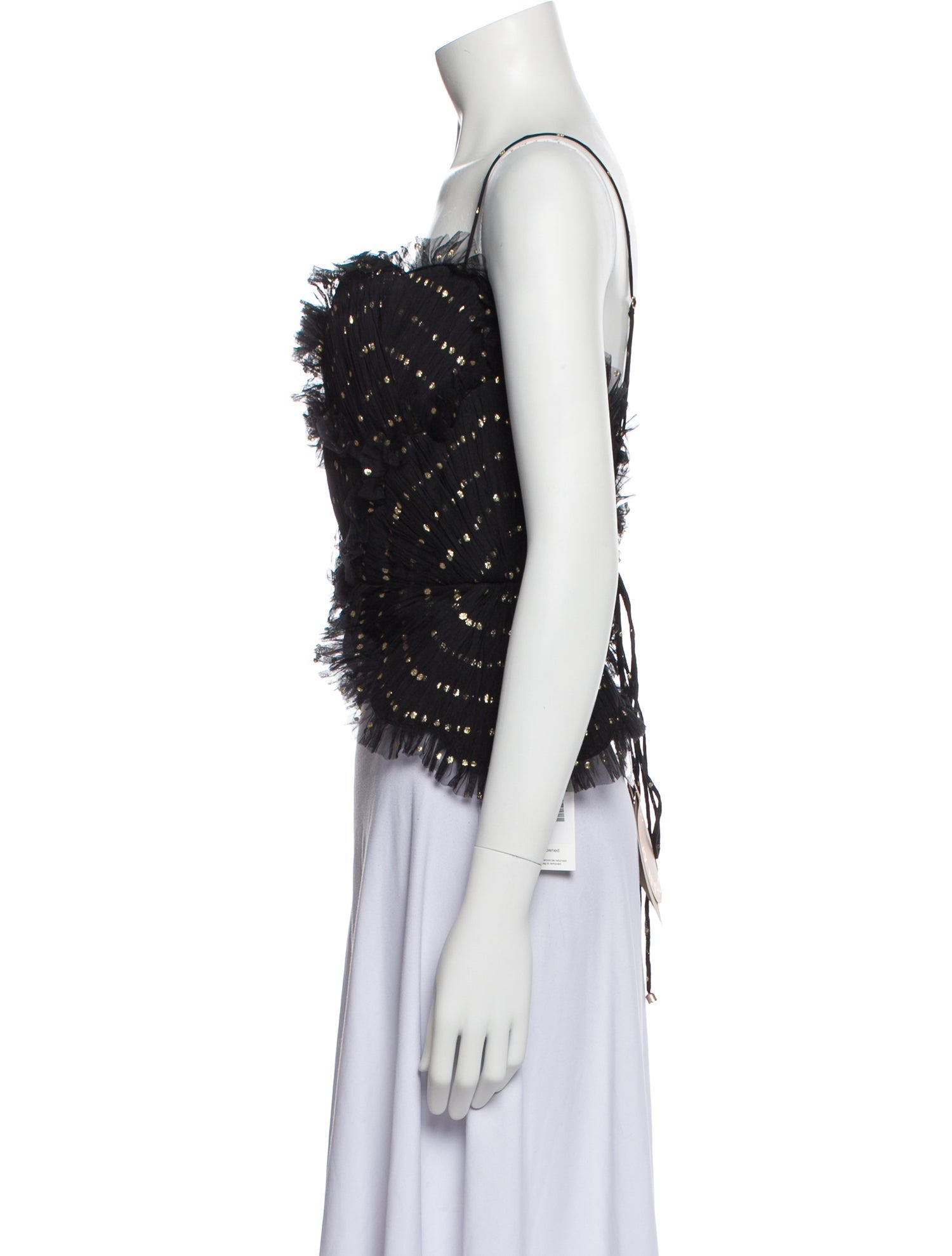 Maria Lucia Hohan Square Neckline Sleeveless Crop Top w/ Tags