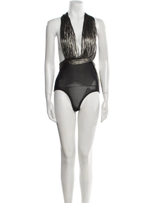 Maria Lucia Hohan Silk V-Neck Bodysuit