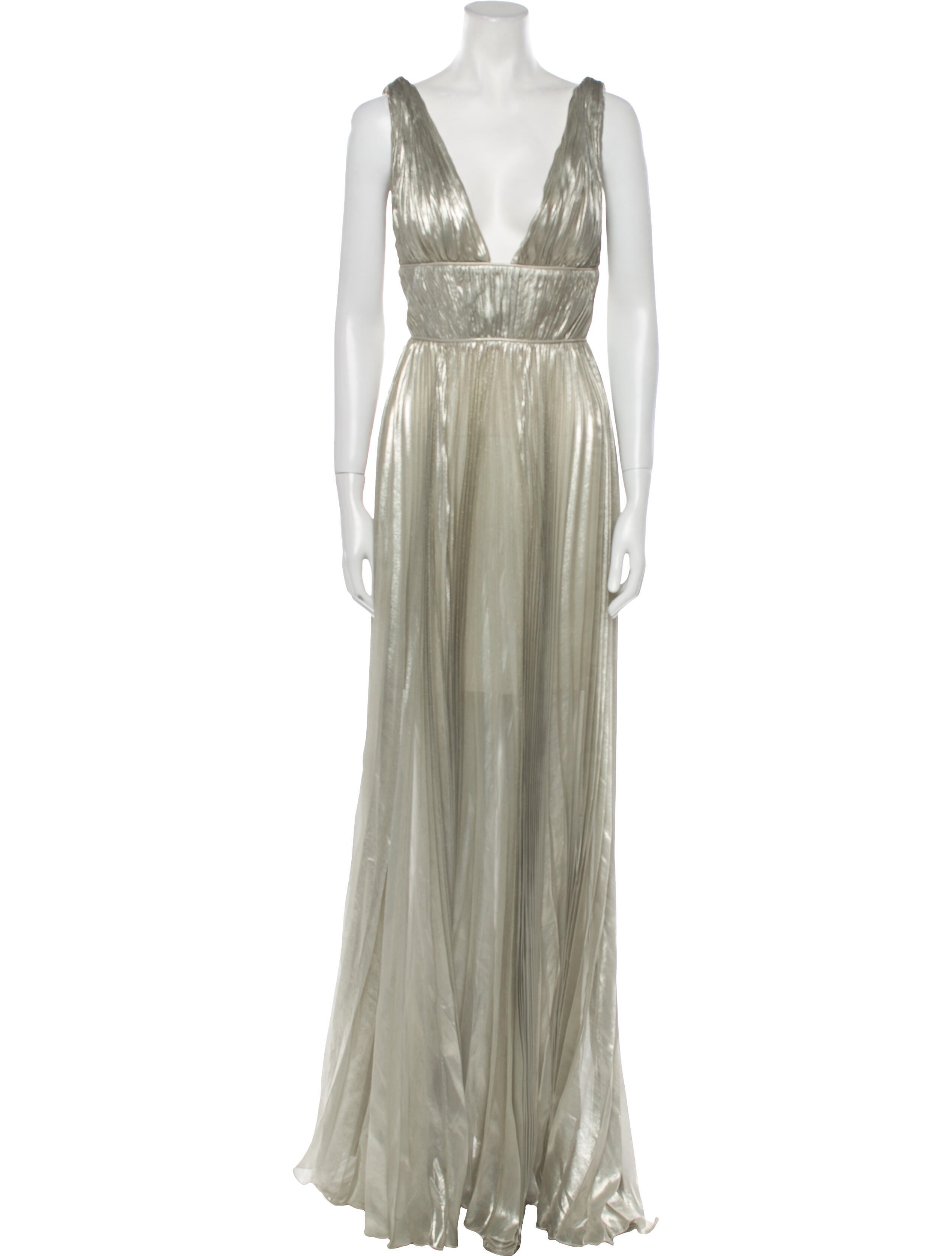 Maria Lucia Hohan Plunge Neckline Long Dress w/ Tags