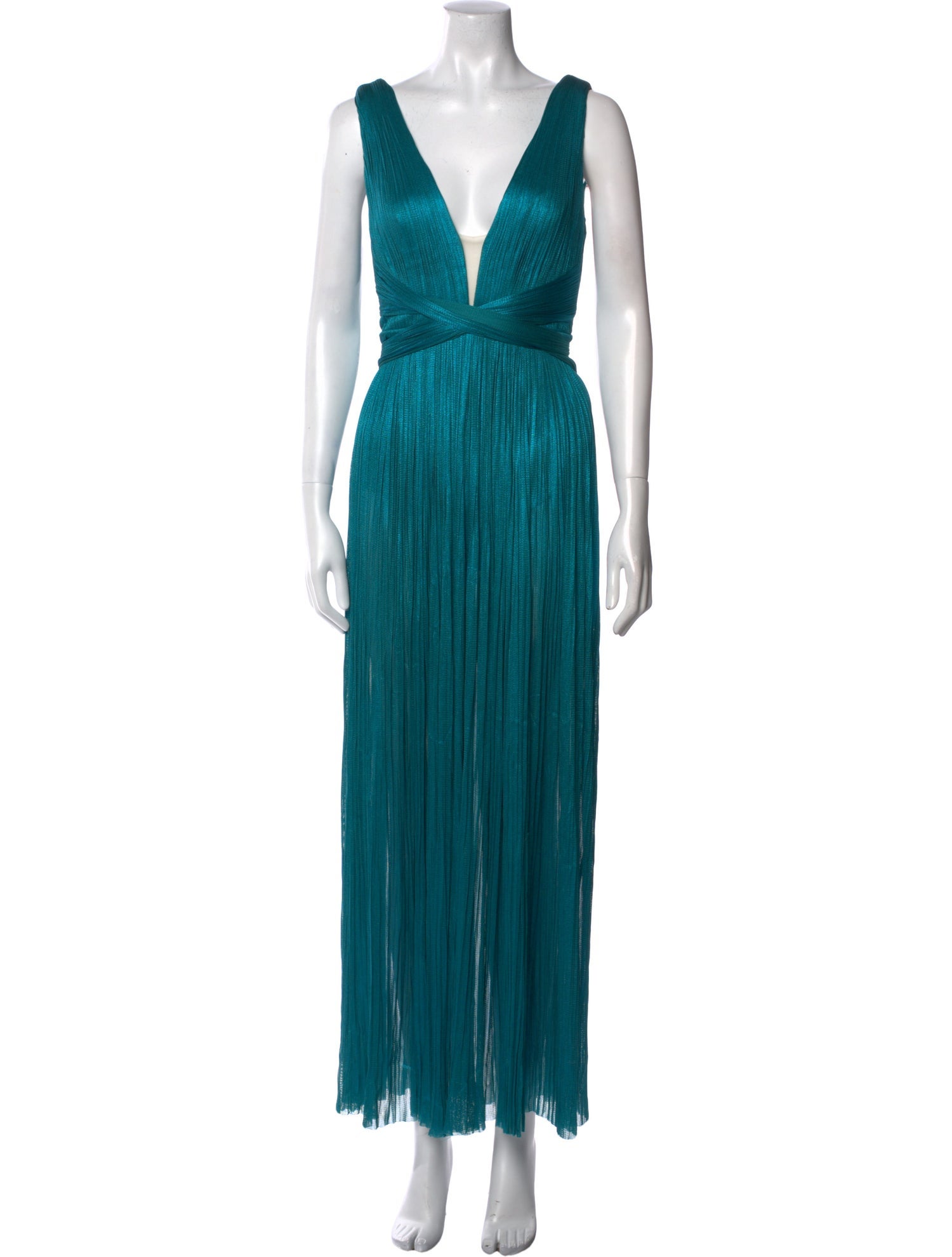 Maria Lucia Hohan Plunge Neckline Long Dress