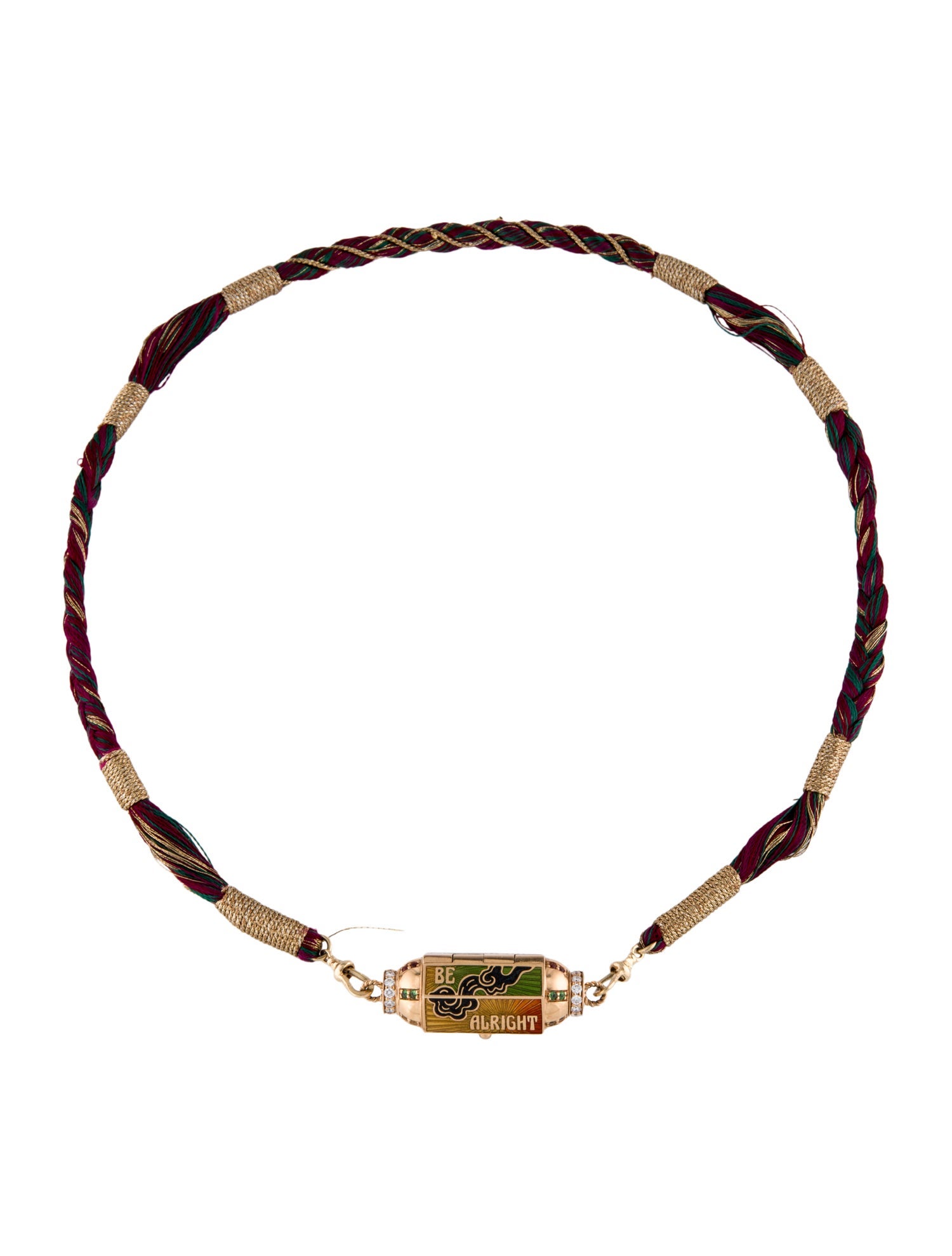 Marie Lichtenberg 18K Blunt Box Locket Necklace