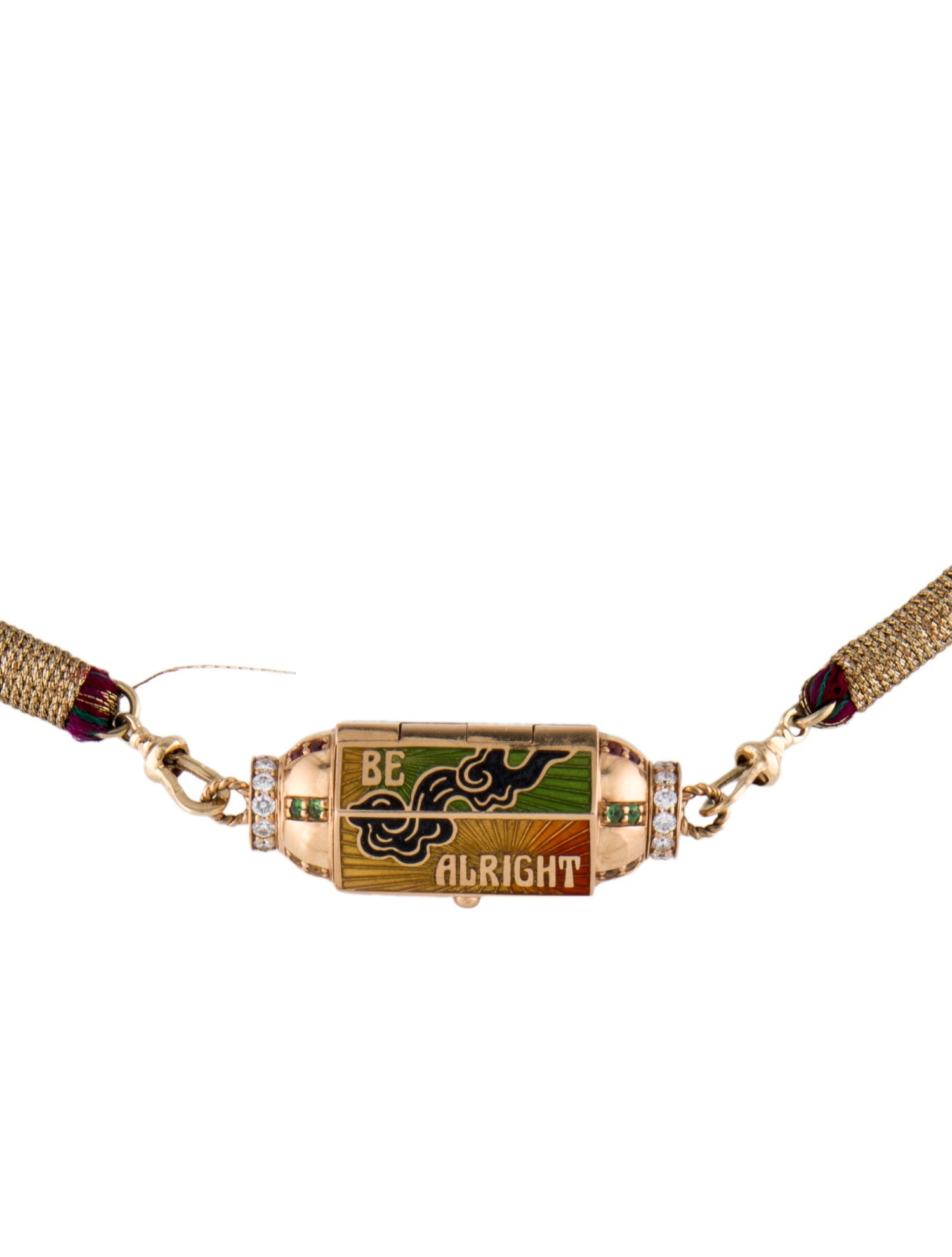 Marie Lichtenberg 18K Blunt Box Locket Necklace