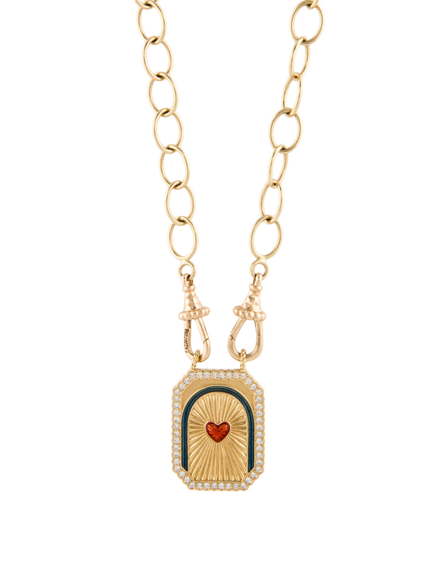 Marie Lichtenberg Diamond & Enamel Pendant Necklace