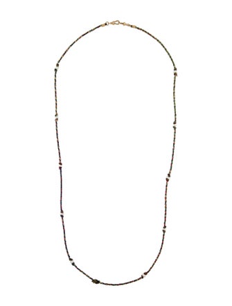 Marie Lichtenberg 9K Pearl Cord Station Necklace