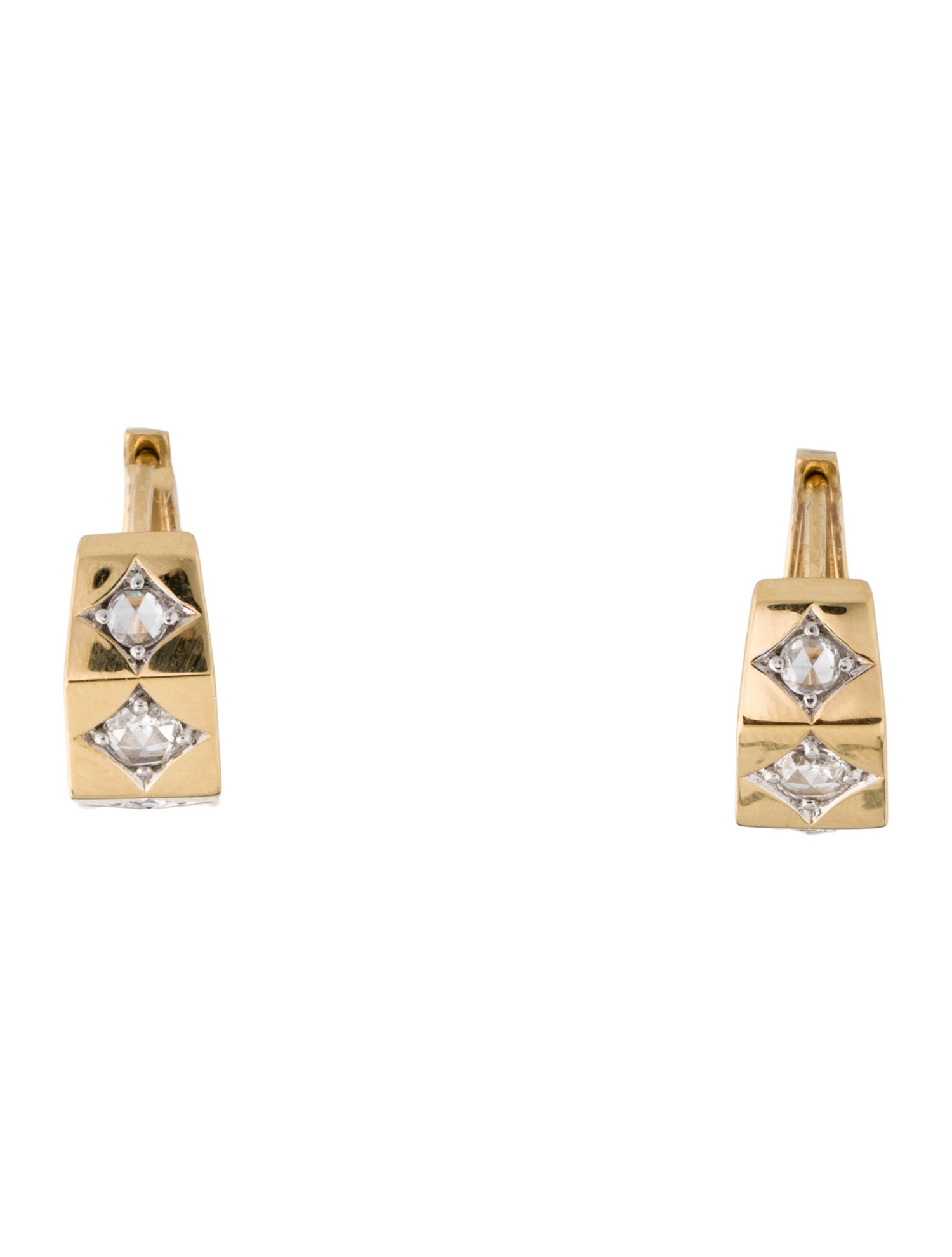 Marie Lichtenberg 14K Diamond Ecrou Medium Drop Earrings