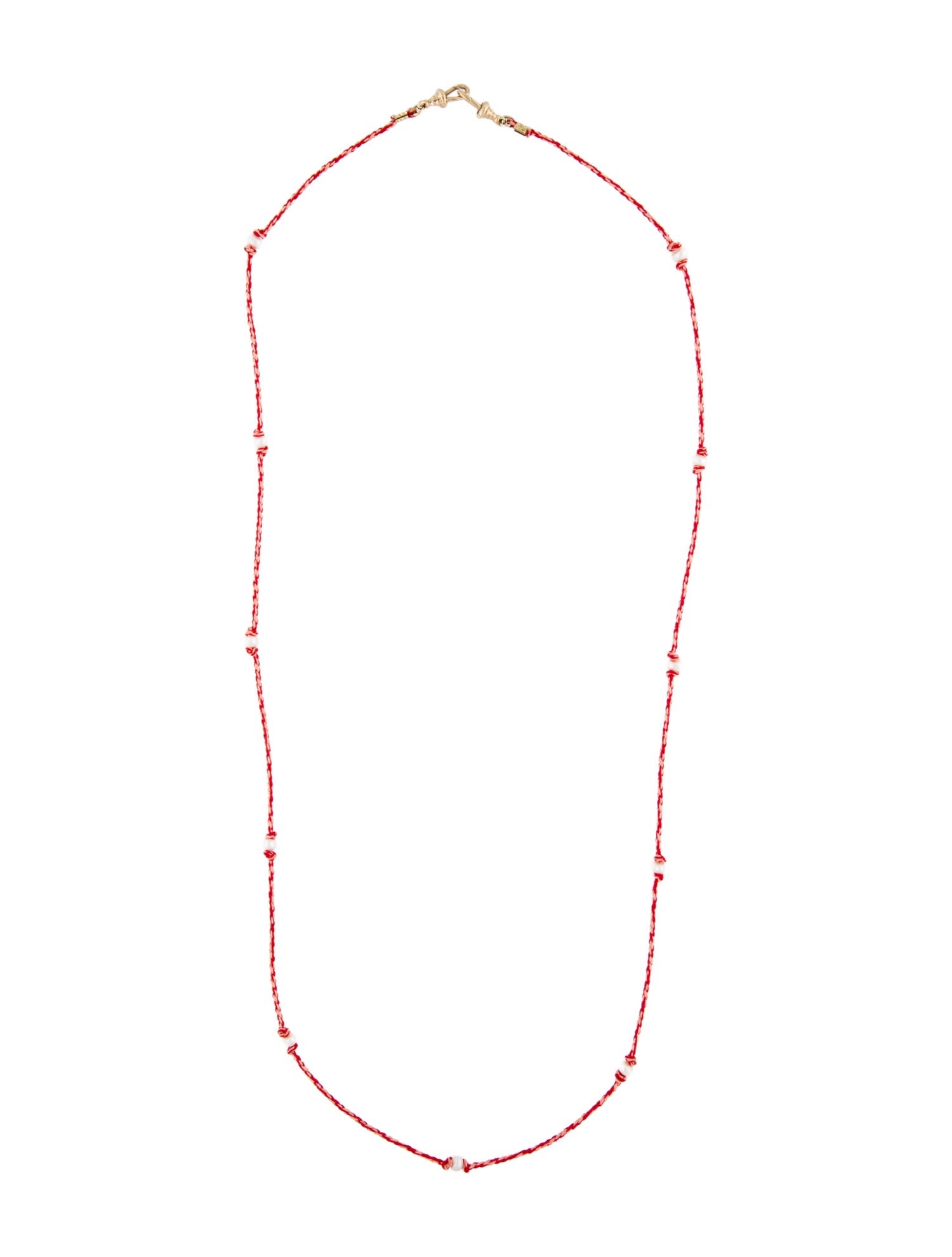 Marie Lichtenberg 9K Pearl & Cord Station Necklace