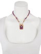 Marie Lichtenberg 18K Diamond, Enamel & Cord Eye Protect Pendant Necklace