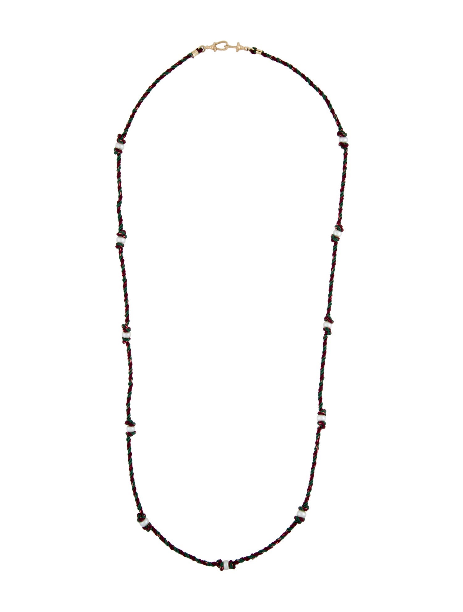 Marie Lichtenberg 14K Cultured Pearl Mauli Cord Station Necklace