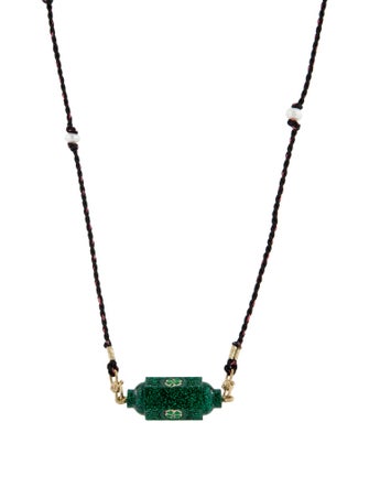 Marie Lichtenberg Pearl, Enamel & Resin Raiz'in Clover Locket Pendant