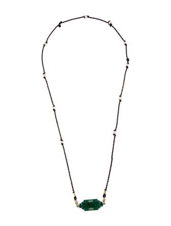 Marie Lichtenberg Pearl, Enamel & Resin Raiz'in Clover Locket Pendant