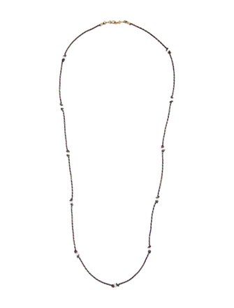 Marie Lichtenberg 9K Pearl Braided Cord Station Necklace