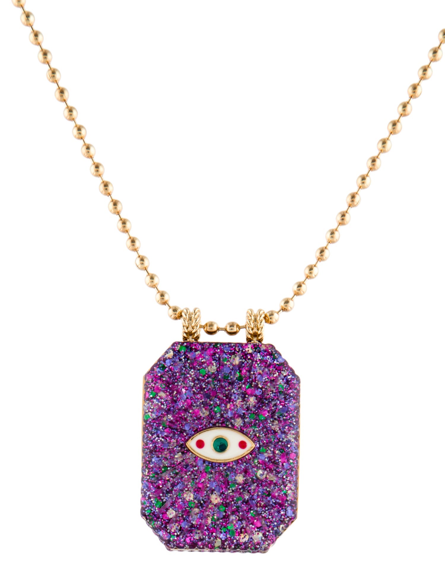 Marie Lichtenberg Raiz'in Scapular Glitter Pendant Necklace