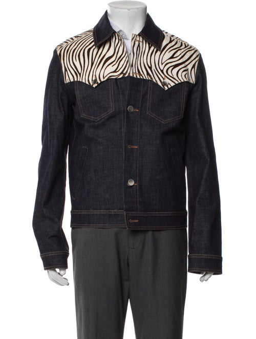 CALVINLUO Striped Denim Jacket