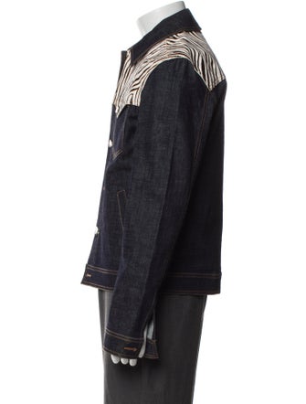 CALVINLUO Striped Denim Jacket