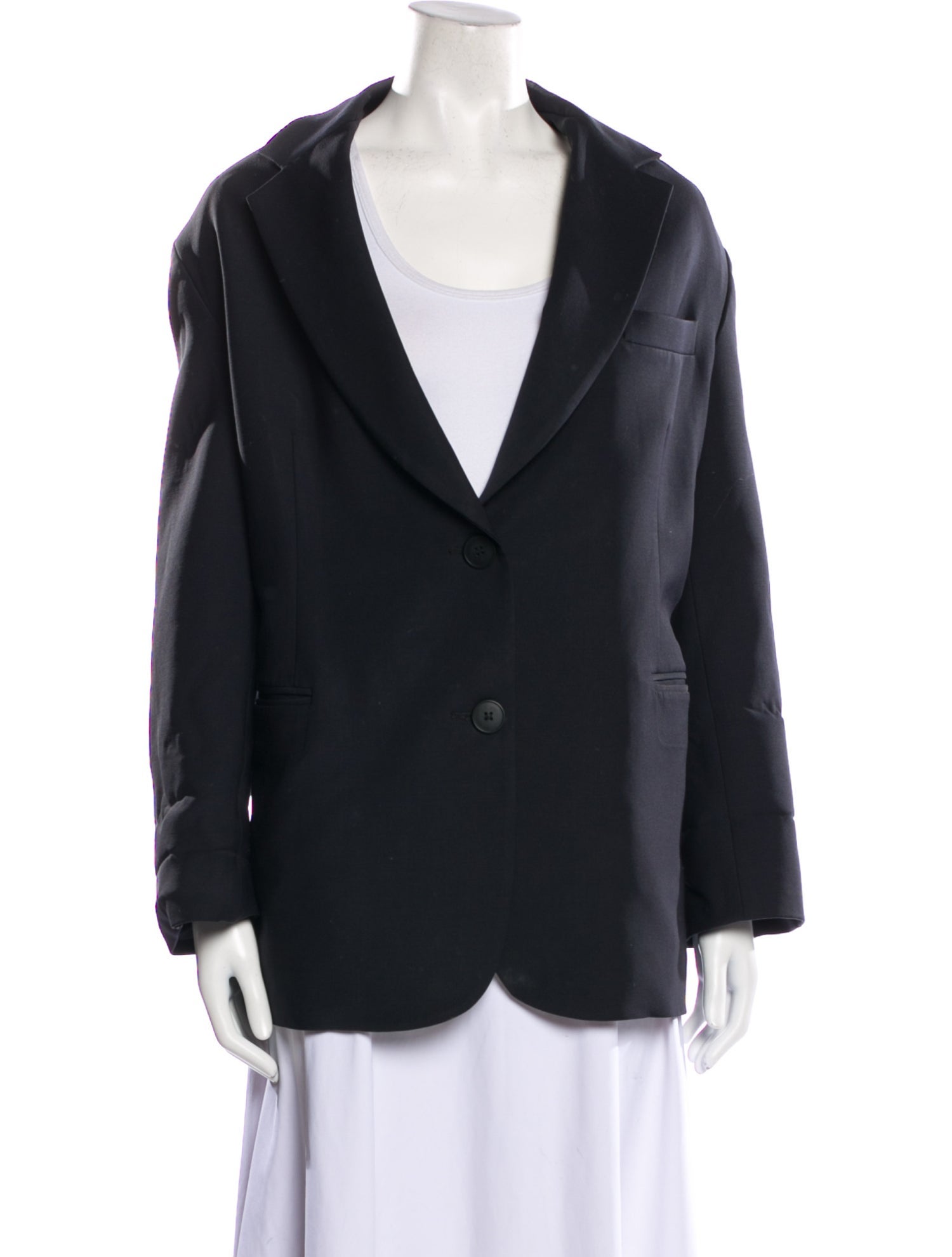 Michael Lo Sordo Wool V-Neck Blouse