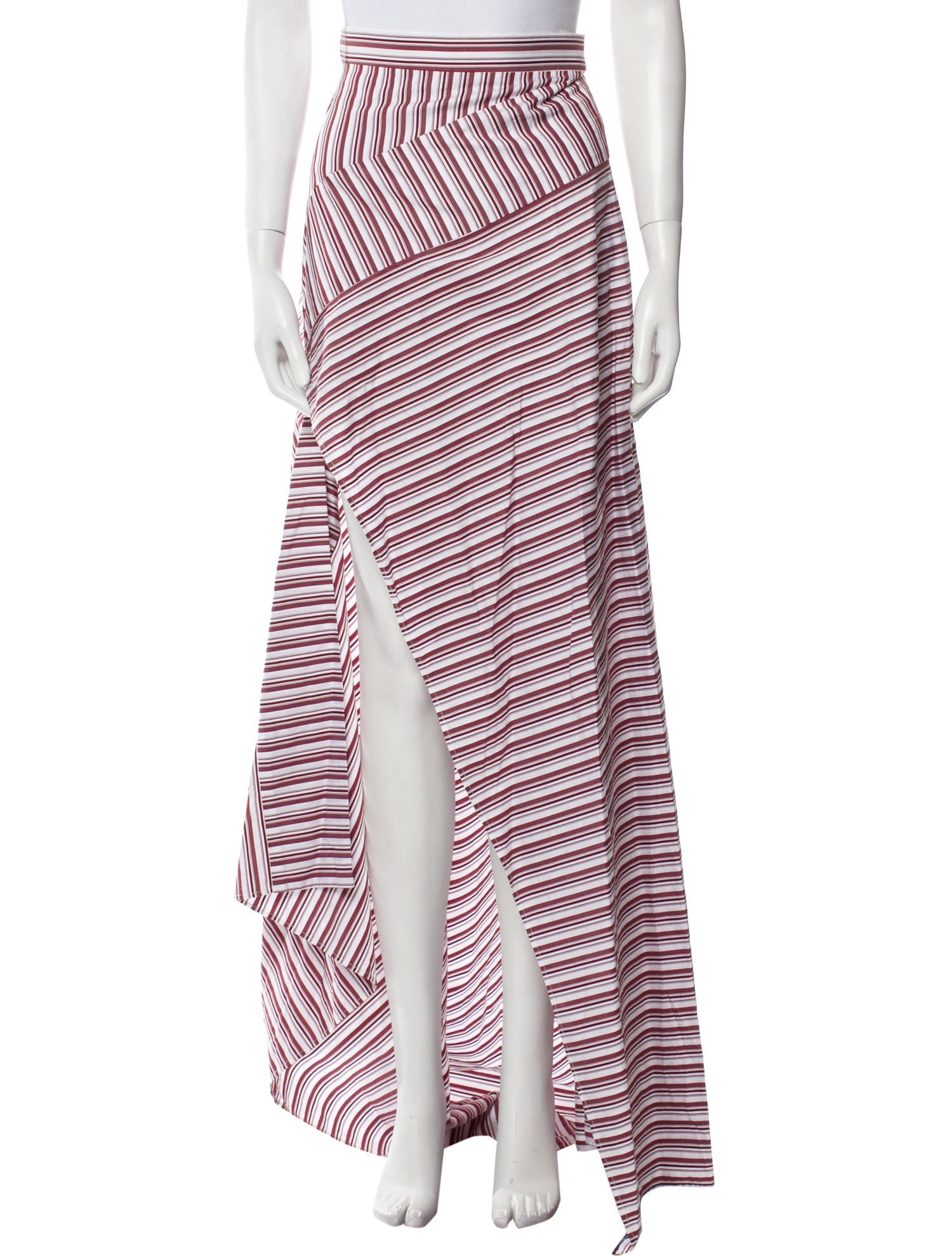 Michael Lo Sordo Striped Long Skirt