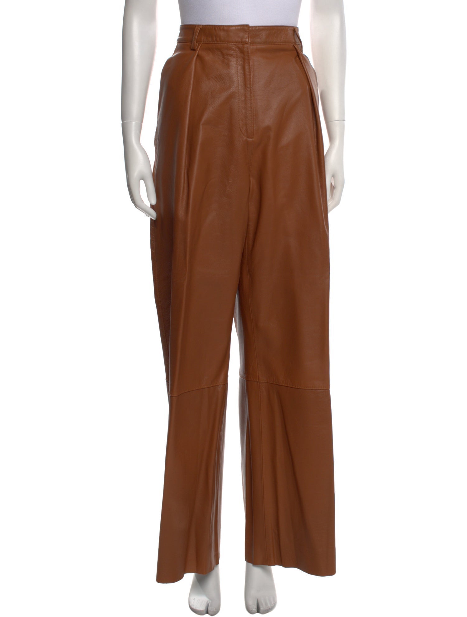 Michael Lo Sordo Leather Wide Leg Pants w/ Tags