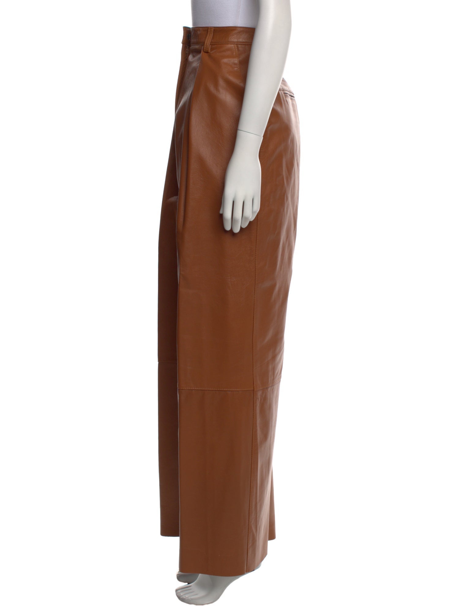 Michael Lo Sordo Leather Wide Leg Pants w/ Tags
