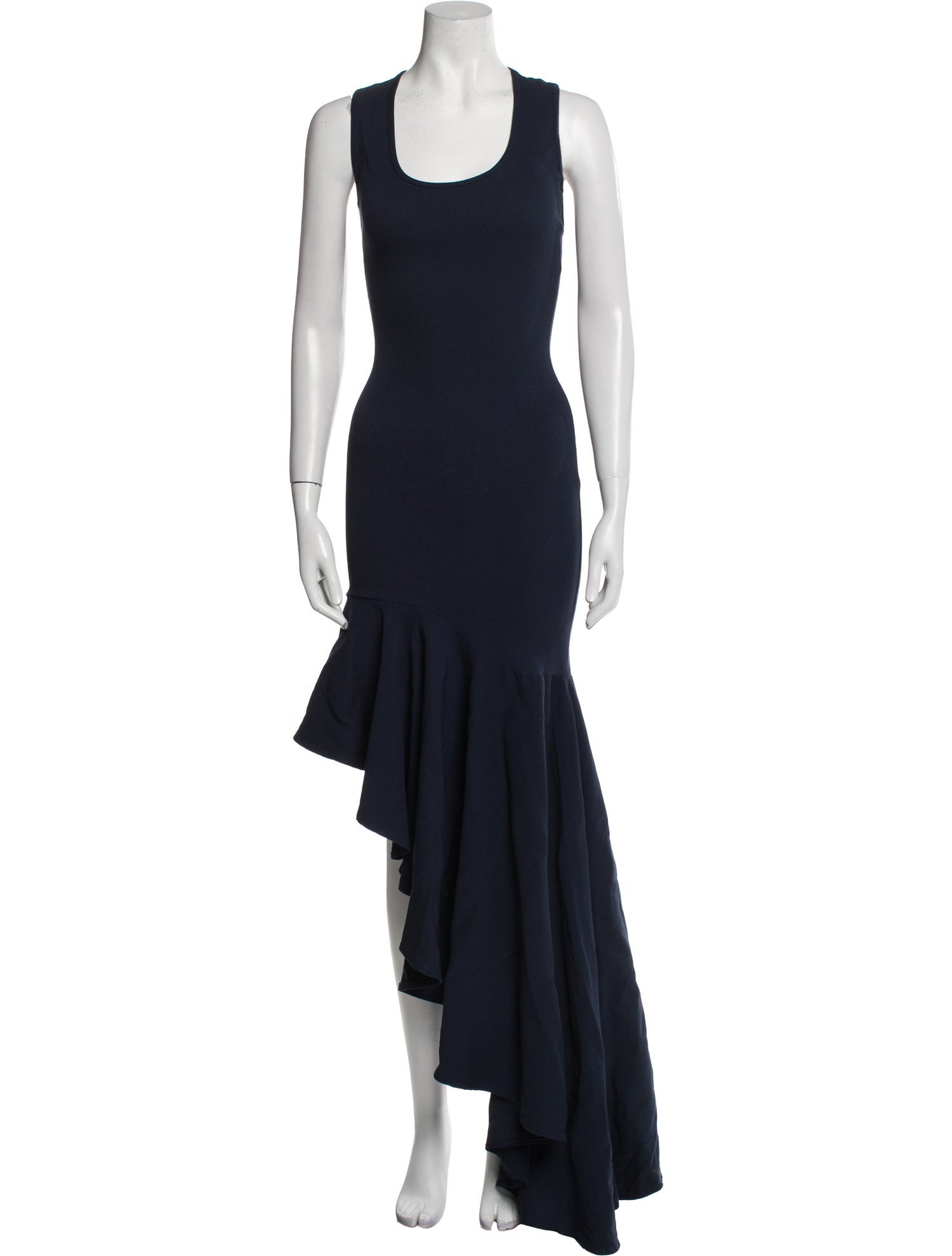 Michael Lo Sordo Scoop Neck Long Dress