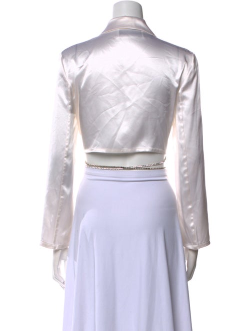 Michael Lo Sordo Silk V-Neck Crop Top