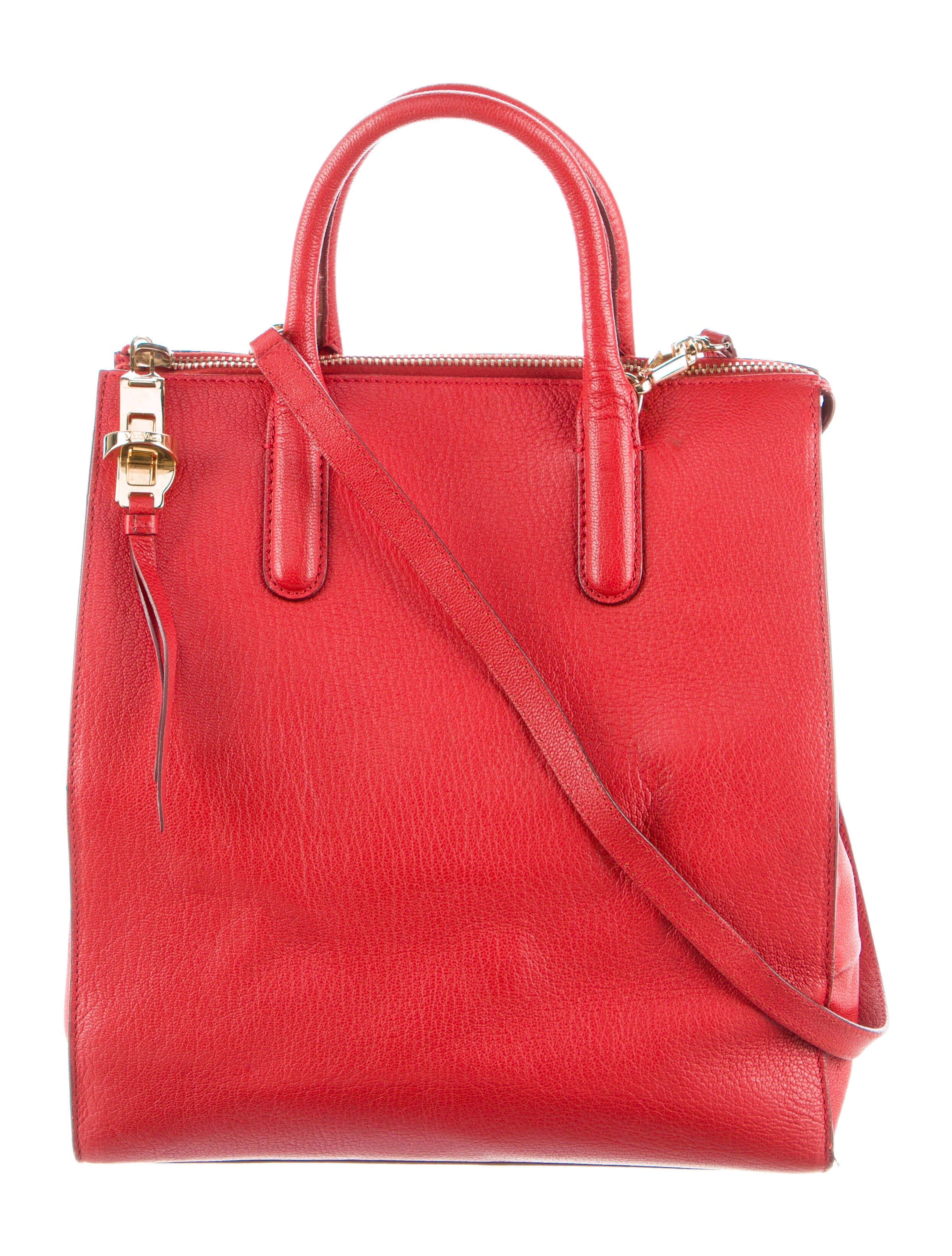 Max Mara Leather Handle Bag Red Handle Bags, Handbags MMA104267 The RealReal