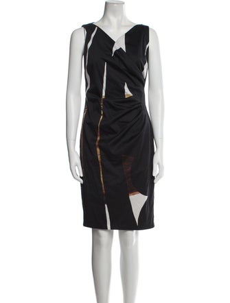 Max Mara V-Neck Knee-Length Dress