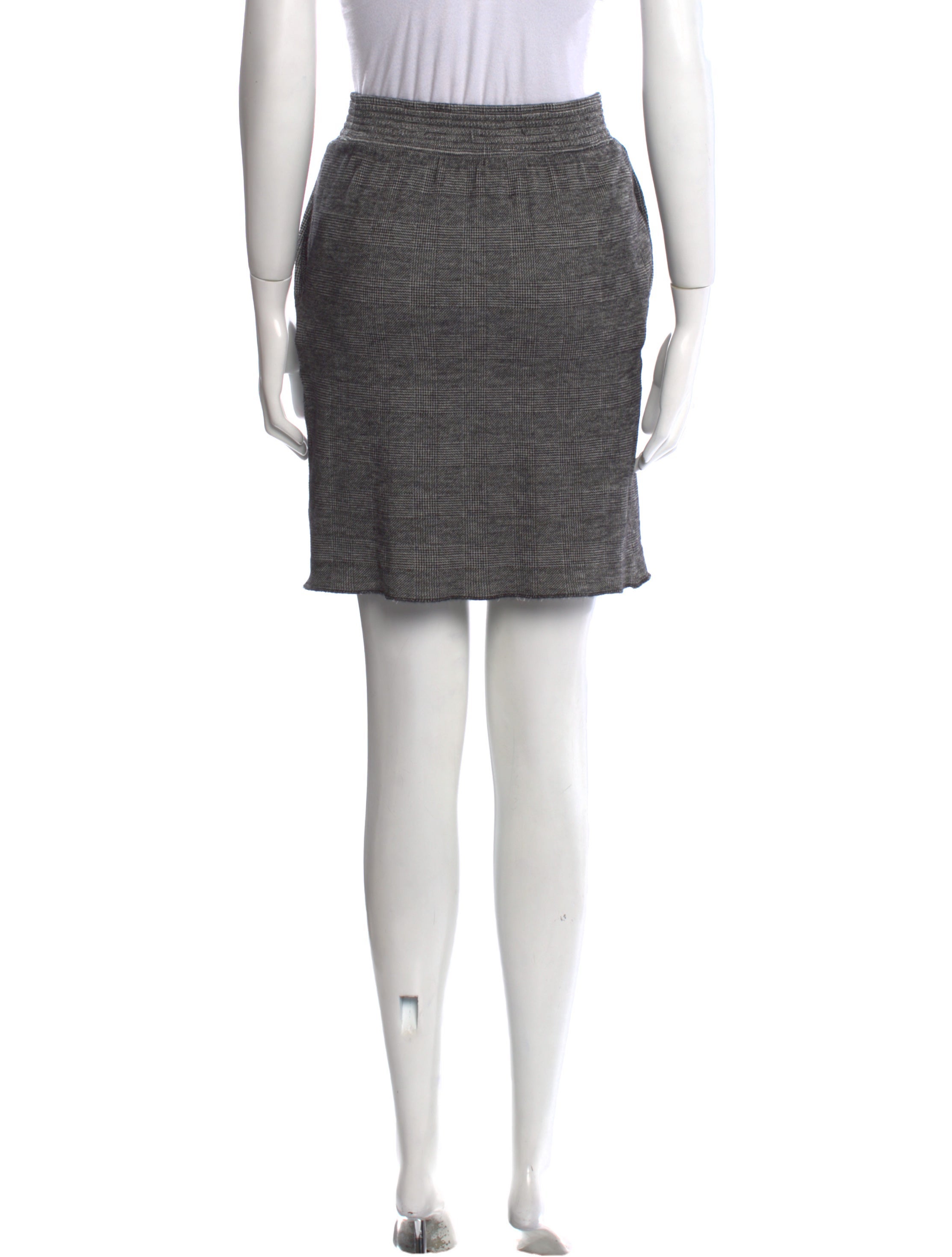 Max Mara Plaid Print Mini Skirt