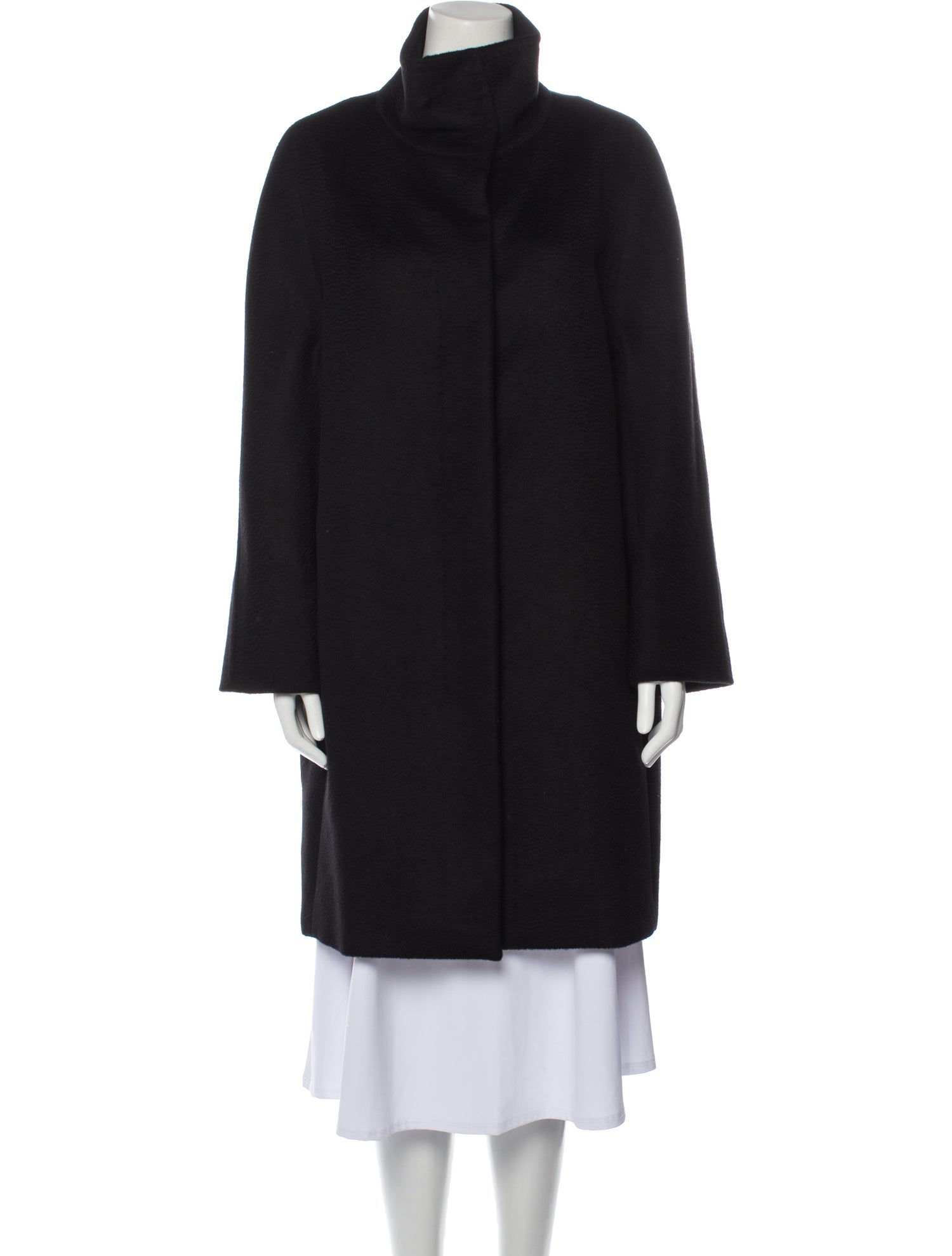 Max Mara Camel Hair Coat Black Coats, Clothing MMA125736 The RealReal