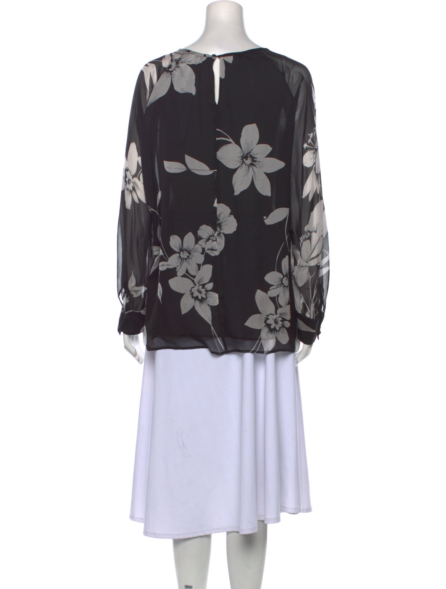 Max Mara Silk Floral Print Tunic