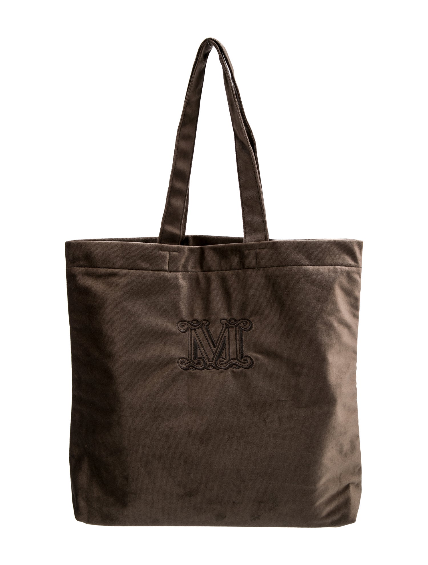 Max Mara Embroidered Velvet Tote Bag - Brown Totes, Handbags  
