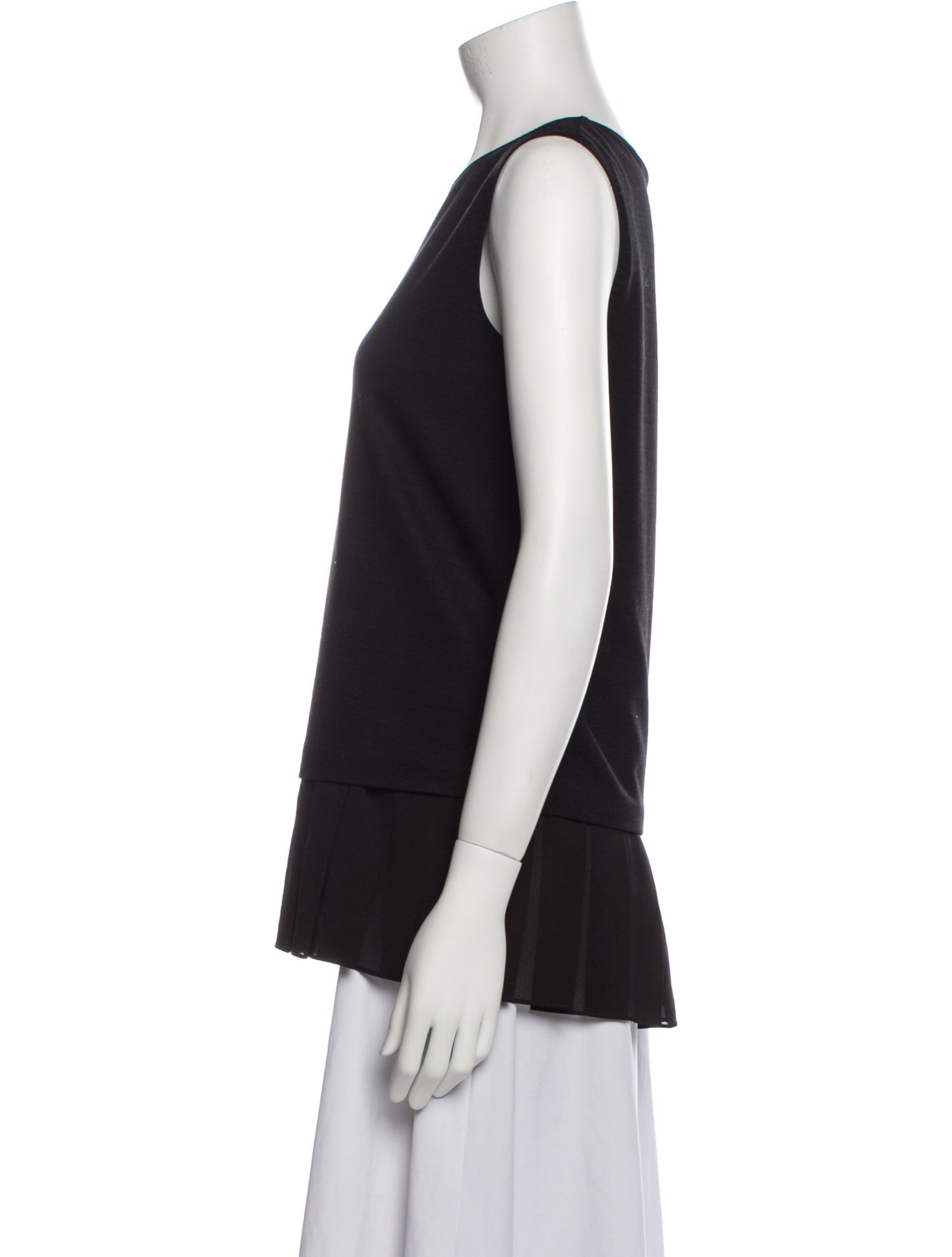 Max Mara Scoop Neck Sleeveless Top
