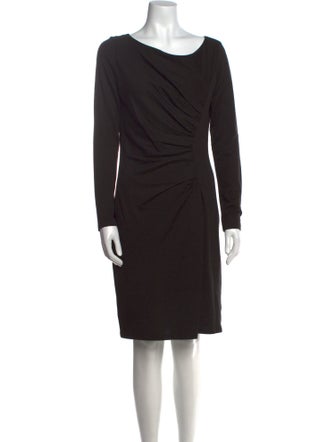 Max Mara Bateau Neckline Knee-Length Dress