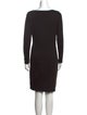 Max Mara Bateau Neckline Knee-Length Dress