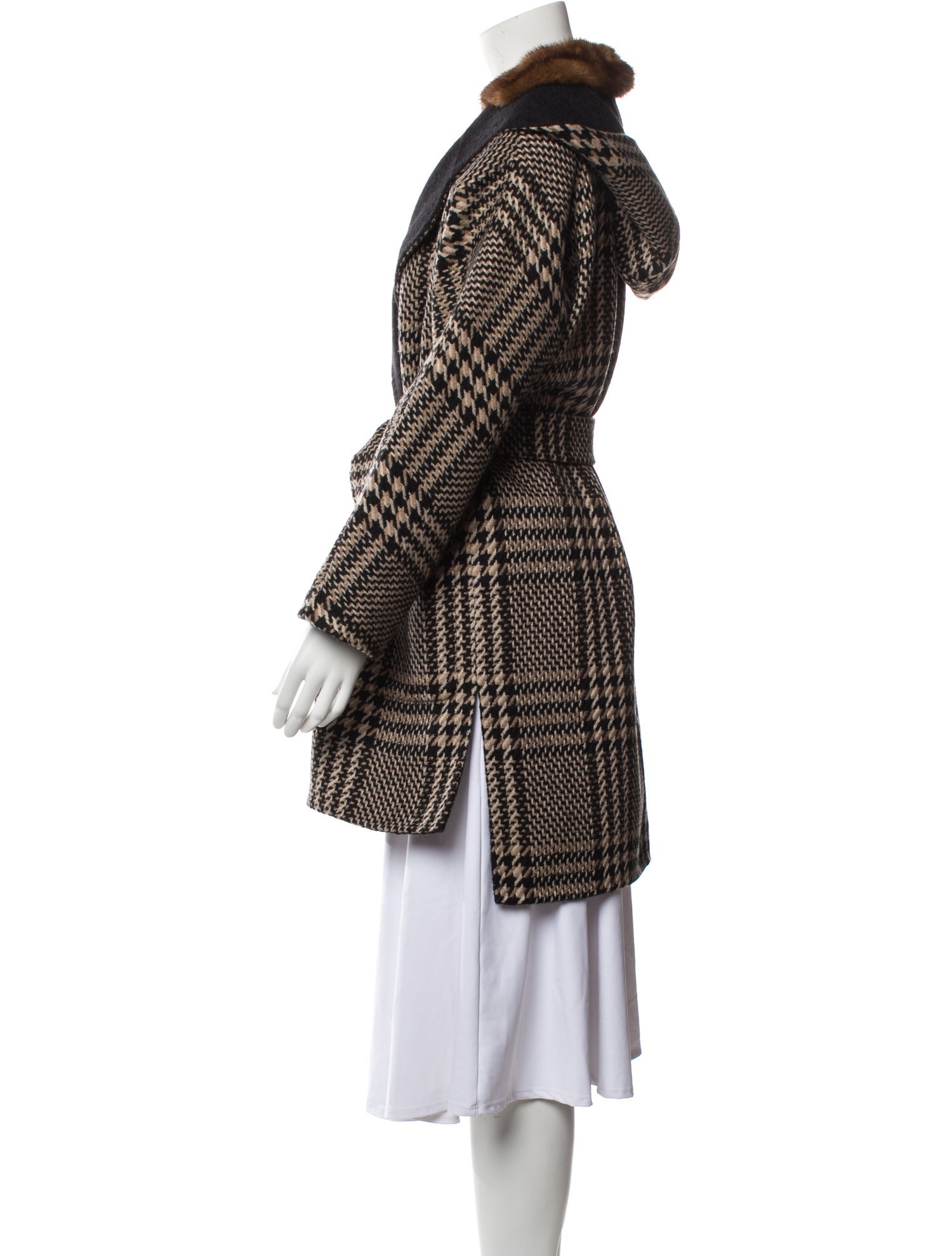 1500~Micro Houndstooth Virgin Wool Coat main image 1