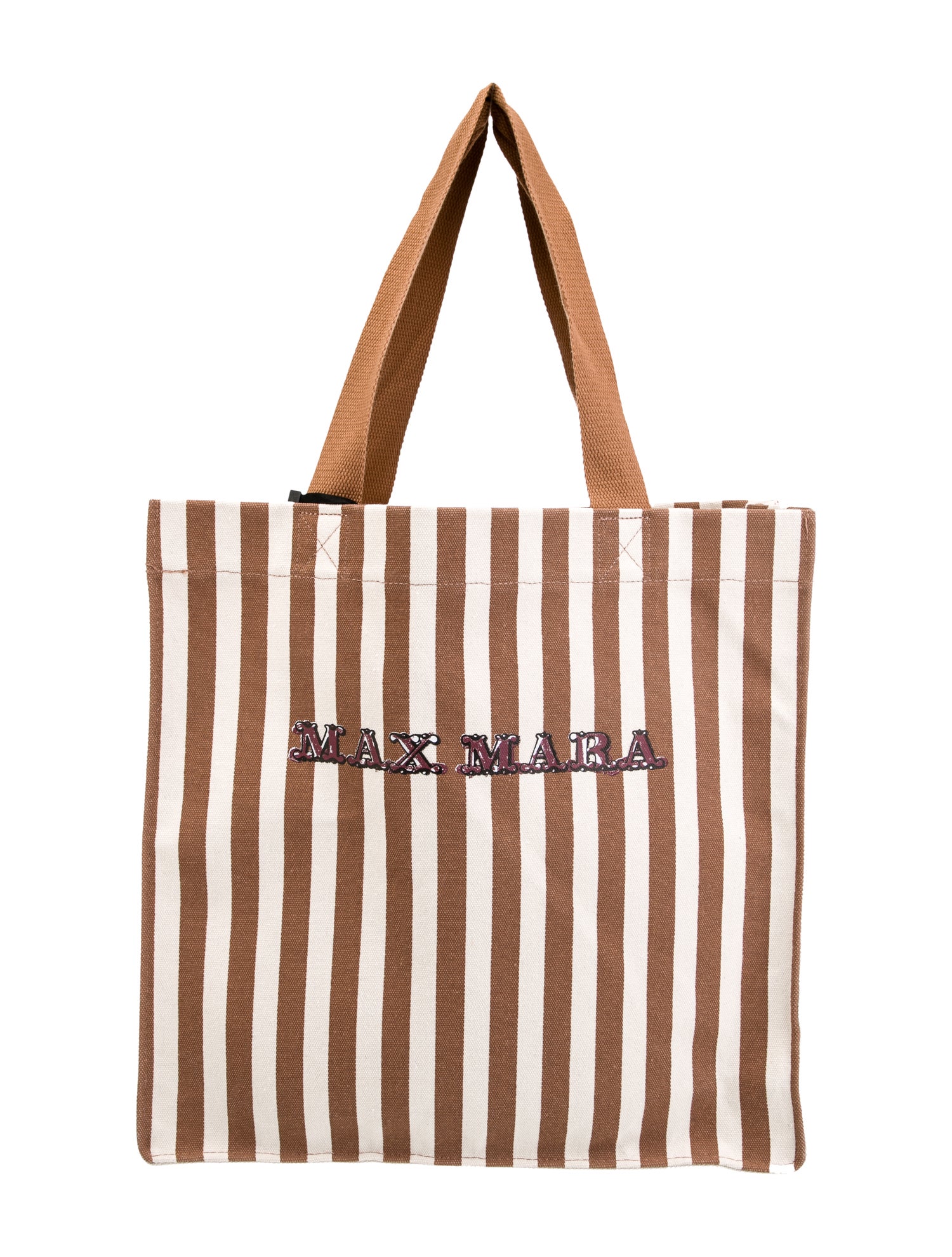 Max Mara Canvas Tote w/ Tags - Brown Totes, Handbags - MMA148999